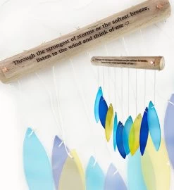 Memorial Stained Glass Blue Wind Chime Sun Catcher -Gift Promotion Store mk018400alt viewc