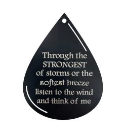 Memorial Silver Teardrop Beaded Wind Chime Gift Set -Gift Promotion Store mk018402alt view2c