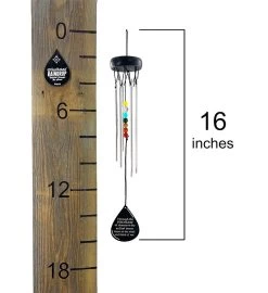 Memorial Silver Teardrop Beaded Wind Chime Gift Set -Gift Promotion Store mk018402alt view3c