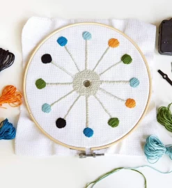 Cross Stitch Clock -Gift Promotion Store mk018534alt viewc