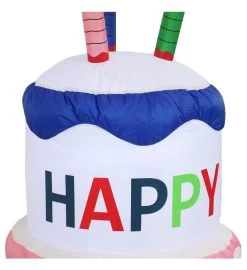 Large Inflatable Outdoor Decoration - Happy Birthday Cake -Gift Promotion Store mk018872alt view2c