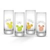 Disney Mickey Mouse Citrus Tall Drinking Glasses Set Of 4 -Gift Promotion Store mk019186x