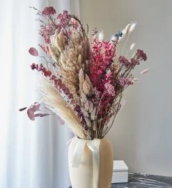 Dried Pampas Bouquet "crimson Summer" -Gift Promotion Store mk019270alt viewc