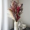 Dried Pampas Bouquet "crimson Summer"
