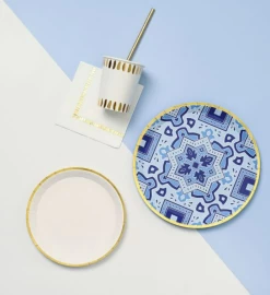 Amalfi Blues Cocktail Napkins (25 Per Pack) -Gift Promotion Store mk019438alt view3c