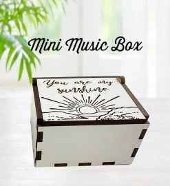 Music Box "You Are My Sunshine" Mini Memorial Sympathy Gift 12 Music Box "You Are My Sunshine" Mini Memorial Sympathy Gift -Gift Promotion Store mk019481alt view3c