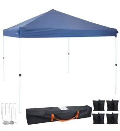 12x12 Foot Standard Pop-up Canopy With Bag/sandbags - Blue