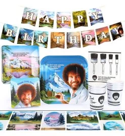 Bob Ross Classic Party Pack For 8 Guests -Gift Promotion Store mk019547x 2