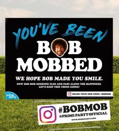 Bob Ross, Bob Mob– Funny Massive Yard Display Prank -Gift Promotion Store mk019576alt viewc