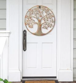 Tree Of Life Metal Indoor/outdoor Hanging Wall Art - 19.5” H -Gift Promotion Store mk019721alt viewc
