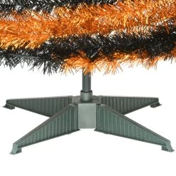 7.5' Black And Orange Halloween Pop-up Tinsel Tree 10 7.5' Black And Orange Halloween Pop-up Tinsel Tree -Gift Promotion Store mk019784alt view2c