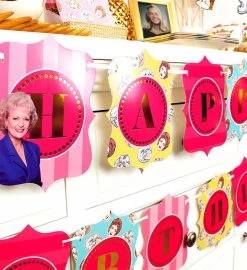 Golden Girls Jointed Happy Birthday Banner -Gift Promotion Store mk019798alt view2c