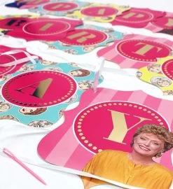 Golden Girls Jointed Happy Birthday Banner -Gift Promotion Store mk019798alt viewc