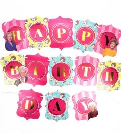 Golden Girls Jointed Happy Birthday Banner -Gift Promotion Store mk019798x 1
