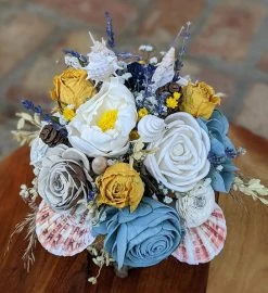 Preserved Bouquet With Seashells 11 Preserved Bouquet With Seashells -Gift Promotion Store mk019812alt view2c