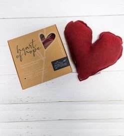 Gray Heart Of Hope Weighted Pillow -Gift Promotion Store mk020490alt view3c