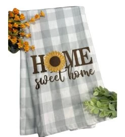 Fall Embroidered Sunflower Kitchen Towel -Gift Promotion Store mk020691x 1