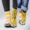 Sloth & Cheetah Pals Socks - Mismatchy Set (2 Pairs!) -Gift Promotion Store mk021080x