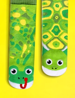 Frog & Turtle Pals Socks - Mismatchy Set (2 Pairs!) -Gift Promotion Store mk021100alt viewc
