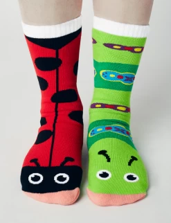 Sloth & Cheetah Pals Socks - Mismatchy Set (2 Pairs!) -Gift Promotion Store mk021101alt view2c