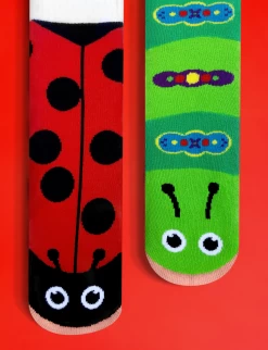 Sloth & Cheetah Pals Socks - Mismatchy Set (2 Pairs!) -Gift Promotion Store mk021101alt viewc