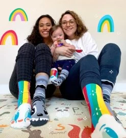 Rainbowface & Mr. Gray Pals Socks - Mismatchy Set -Gift Promotion Store mk021399alt viewc