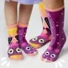 Owl & Mouse Pals Socks - Mismatchy Set (2 Pairs!) 1 Owl & Mouse Pals Socks - Mismatchy Set (2 Pairs!) -Gift Promotion Store mk021407x