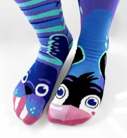 Penguin & Walrus Pals Socks - Mismatchy Set (2 Pairs!) -Gift Promotion Store mk021417alt viewc