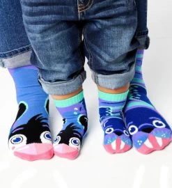 Penguin & Walrus Pals Socks - Mismatchy Set (2 Pairs!) -Gift Promotion Store mk021417x 1