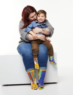 Moose & Bear Pals Socks - Mismatchy Set (2 Pairs!) -Gift Promotion Store mk021421x 2