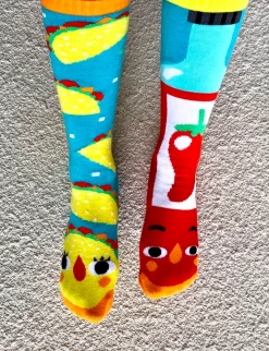 Taco & Hot Sauce Pals Socks -Gift Promotion Store mk021520alt viewc