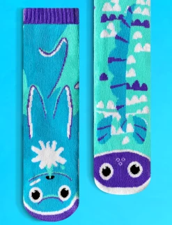 Dolphin & Fish Pals Socks -Gift Promotion Store mk021568alt viewc