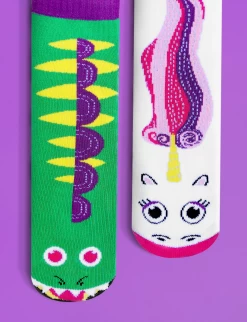 Dragon & Unicorn Pals Socks -Gift Promotion Store mk021608alt viewc