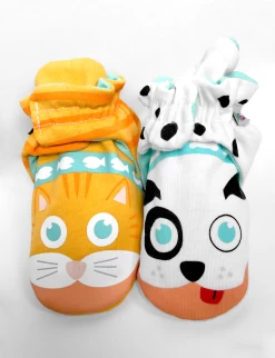 Kitten & Puppy Pals Booties -Gift Promotion Store mk021618alt viewc