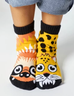 Sloth & Cheetah Pals Socks -Gift Promotion Store mk021671x