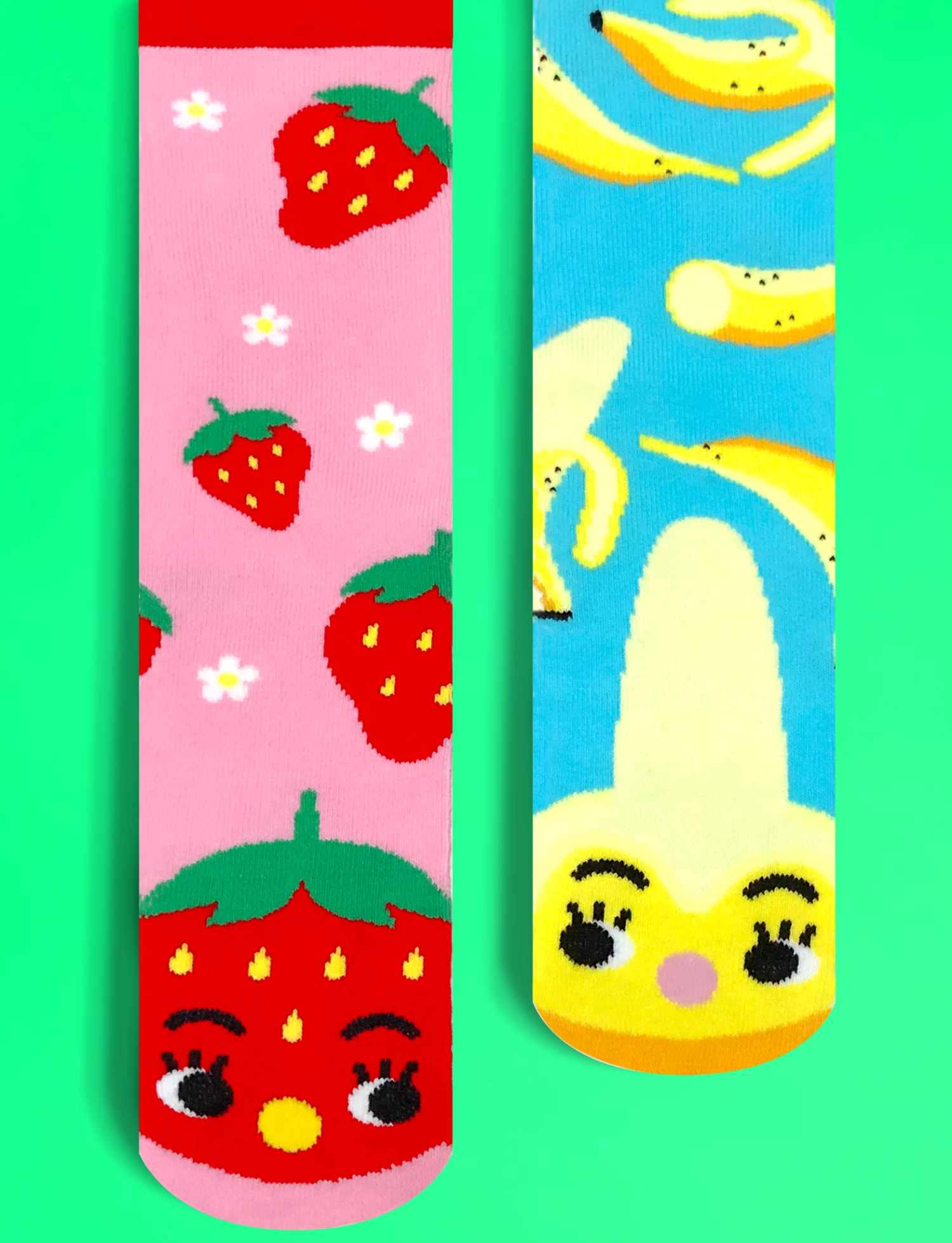Strawberry & Banana Pals Socks 5 Strawberry & Banana Pals Socks - Image 3