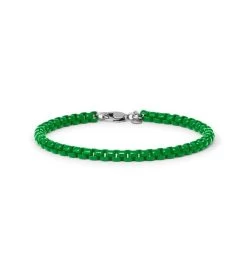 Luca + Danni Sophia Box Chain Bracelet In Emerald  -Gift Promotion Store mk021737x 1