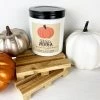10 Oz Pumpkin Chai Candle In A Fall White Farmhouse Jar With Black Lid -Gift Promotion Store mk022030x