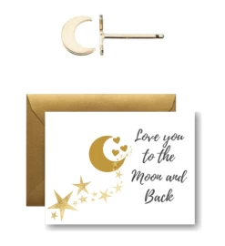 Sterling Silver Little Moon Studs -Gift Promotion Store mk022049x 2