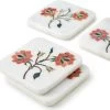 Gauri Kohli Oriental Bloom Marble Coasters, Set Of 4 -Gift Promotion Store mk022367x
