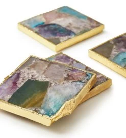 Gauri Kohli Radiance Composite Agate Coasters, Set Of 4