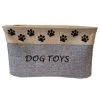 Dog Toy Bin | Collapsible Fabric Pet Toy Storage Basket- 2 Pack