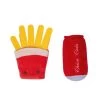 Cola & Fries Crinkle And Squeaky Plush Dog Toy Combo -Gift Promotion Store mk022419x