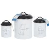 Black & White Pet Food & Treat Storage Canisters (set Of 3) 1 Black & White Pet Food & Treat Storage Canisters (set Of 3) -Gift Promotion Store mk022428x