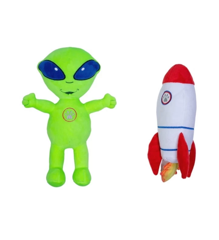 Out Of This World Crinkle And Squeaky Plush Dog Toy Combo 4 Out Of This World Crinkle And Squeaky Plush Dog Toy Combo - Image 2