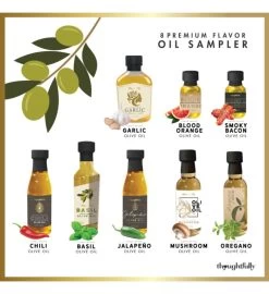 Artisanal Olive Oil Sampler, Set Of 8 -Gift Promotion Store mk022438alt view3c