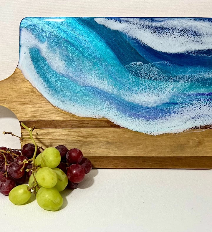 Hand-painted Seascape Cutting Board 5 Hand-painted Seascape Cutting Board - Image 3