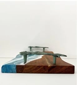 Hand-painted Seascape Charcuterie Board With Mermaid Handles -Gift Promotion Store mk022485alt viewc