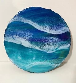 Hand-painted Seascape Lazy Susan - 15” Round -Gift Promotion Store mk022487x 2