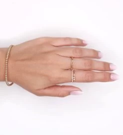 14k Gold Diamond Halo Ring -Gift Promotion Store mk022528alt view2c